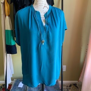 Apt. 9 Emerald Green Hi Lo Blouse